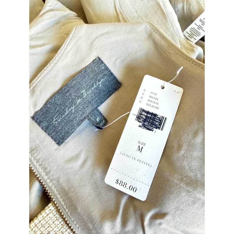 Anthropologie Sonntag in Brooklyn Metallic Fringe Tweed Shell Top Größe Medium Bild 8