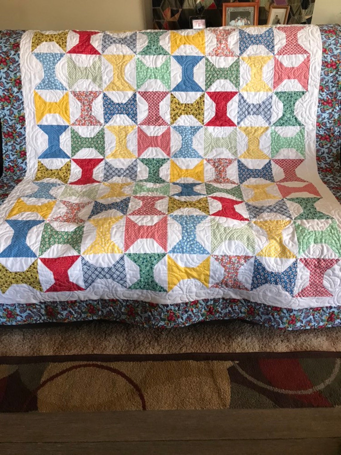 30s reproduction quilt homemade quilt quilts for sale Etsy