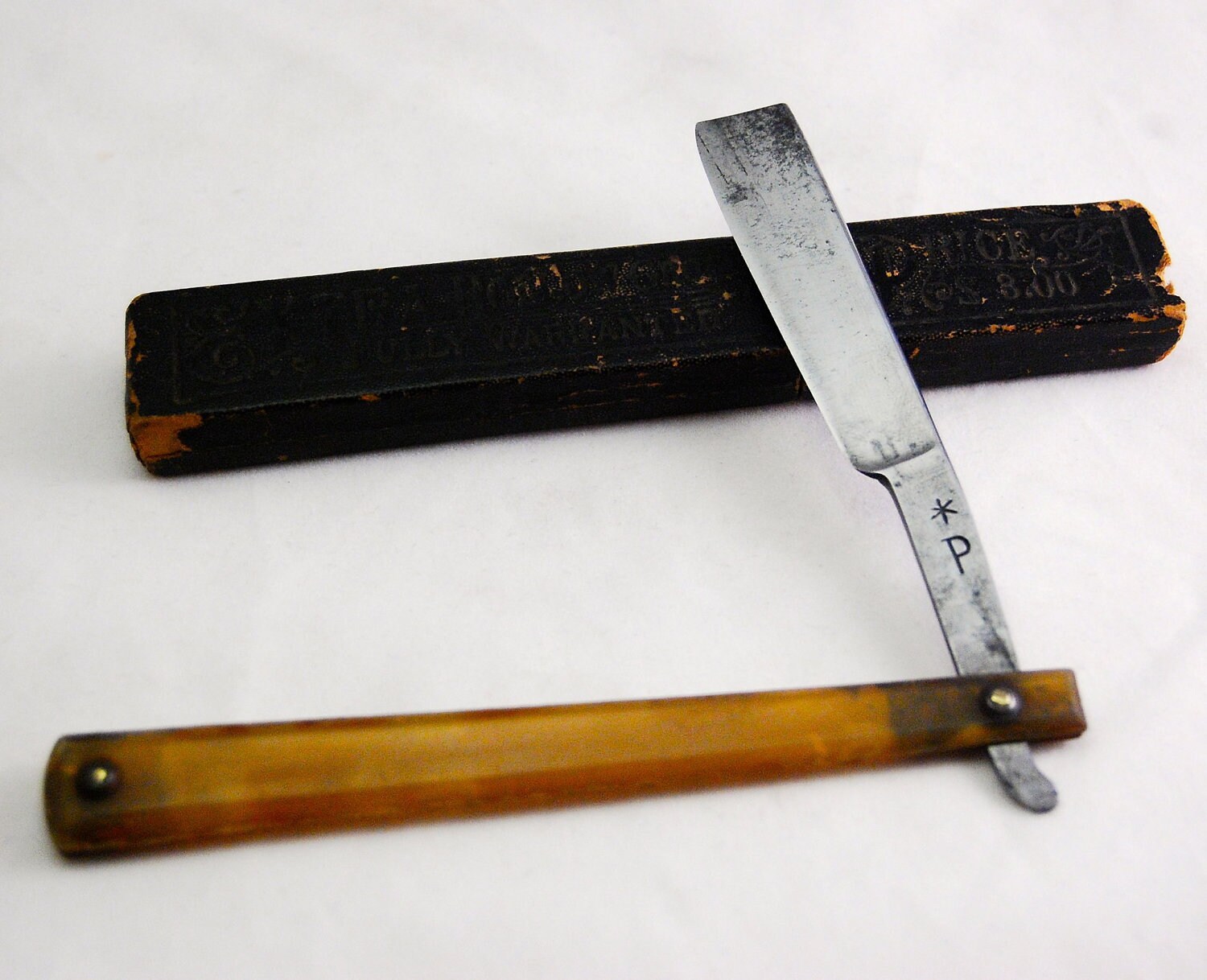 1700s vintage stubtail straight Razor stamped Star P 11/16 Etsy