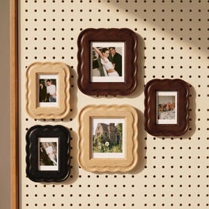 Gratängträram för Instax Mini, magnetisk Polaroidram för vintagekylskåp, liten vägg- och bordsram, retro heminredning