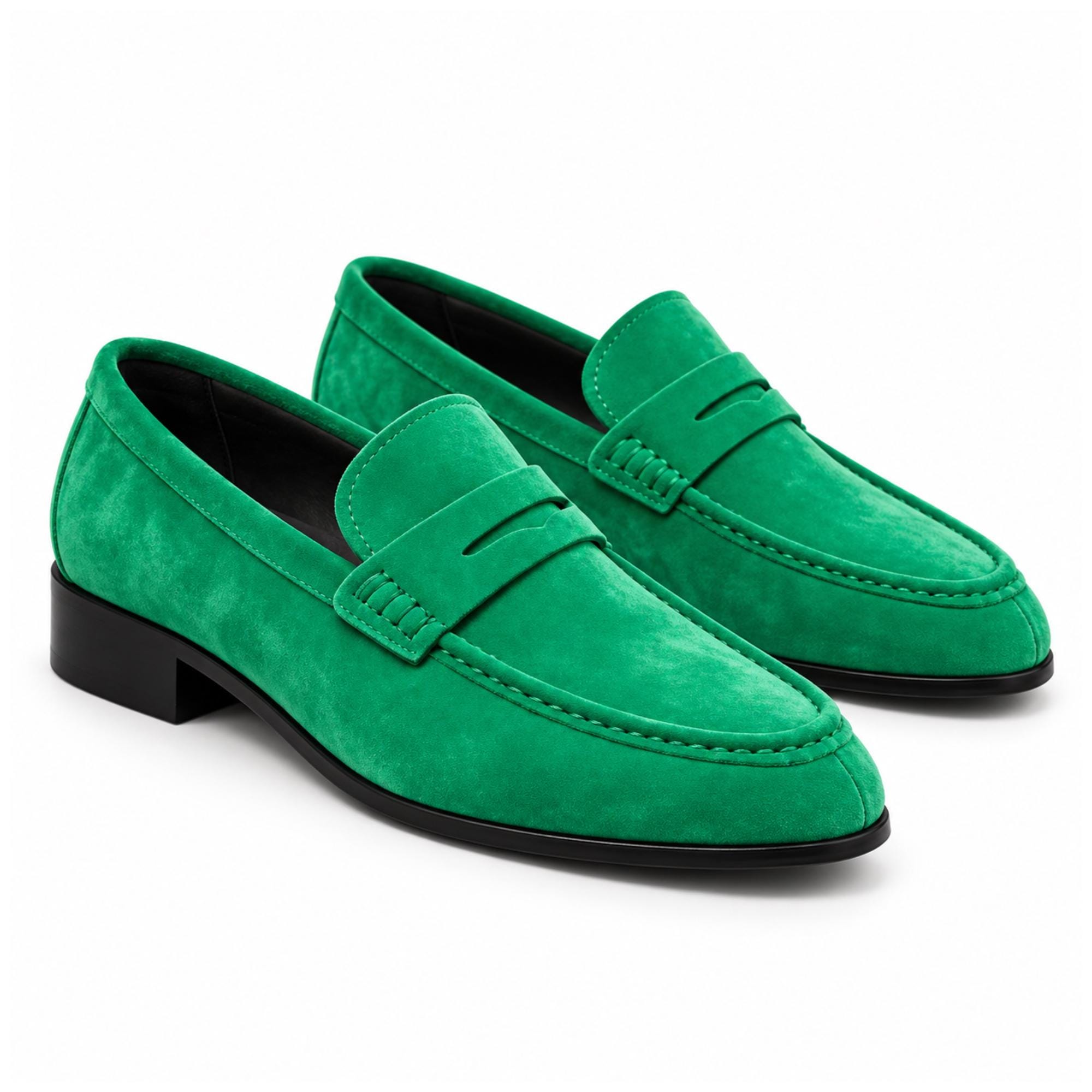 emerald green dress shoes mens ocean-blue