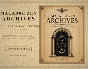 The Curator’s Collection Vol. 001 | Dark Academia Gothic Coloring Book (PDF Download)