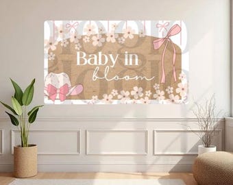 Plantillas de banner personalizables para bebés en flor (6 incluidas)
