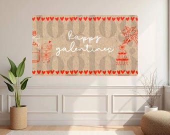 Feliz Día de las Amigas - Plantillas de banners personalizables con temática de San Valentín (5 incluidas)