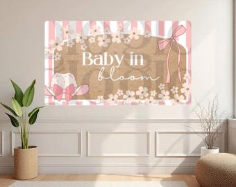 Plantillas de banner personalizables para bebés en flor (6 incluidas)