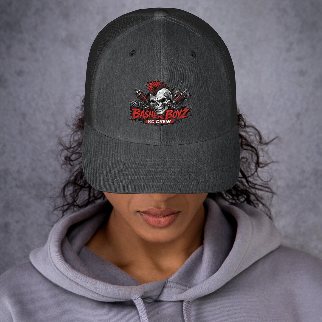 Basher Boyz RC Trucker Cap, Punk Skull RC Hobbyist Snapback Mesh Hat - Etsy