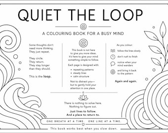 Dibujos para colorear de Tantra / Respiración y flujo de energía (para imprimir) / Libro para colorear de atención plena y relajación / Dibujos para colorear para calmar la mente