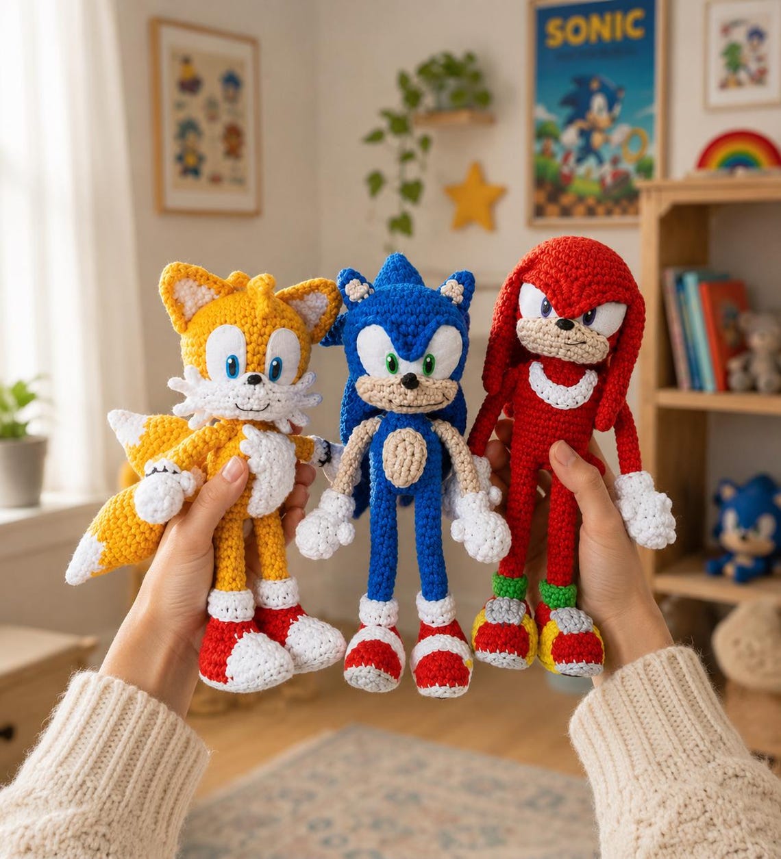 Knuckles Pattern Sonic Sonic Inspired Amigurumi Crochet Pattern | Sonic Tails Knuckles PDF ...