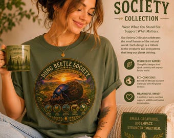 Dung Beetle Society shirt | Vintage nature insect graphic tee