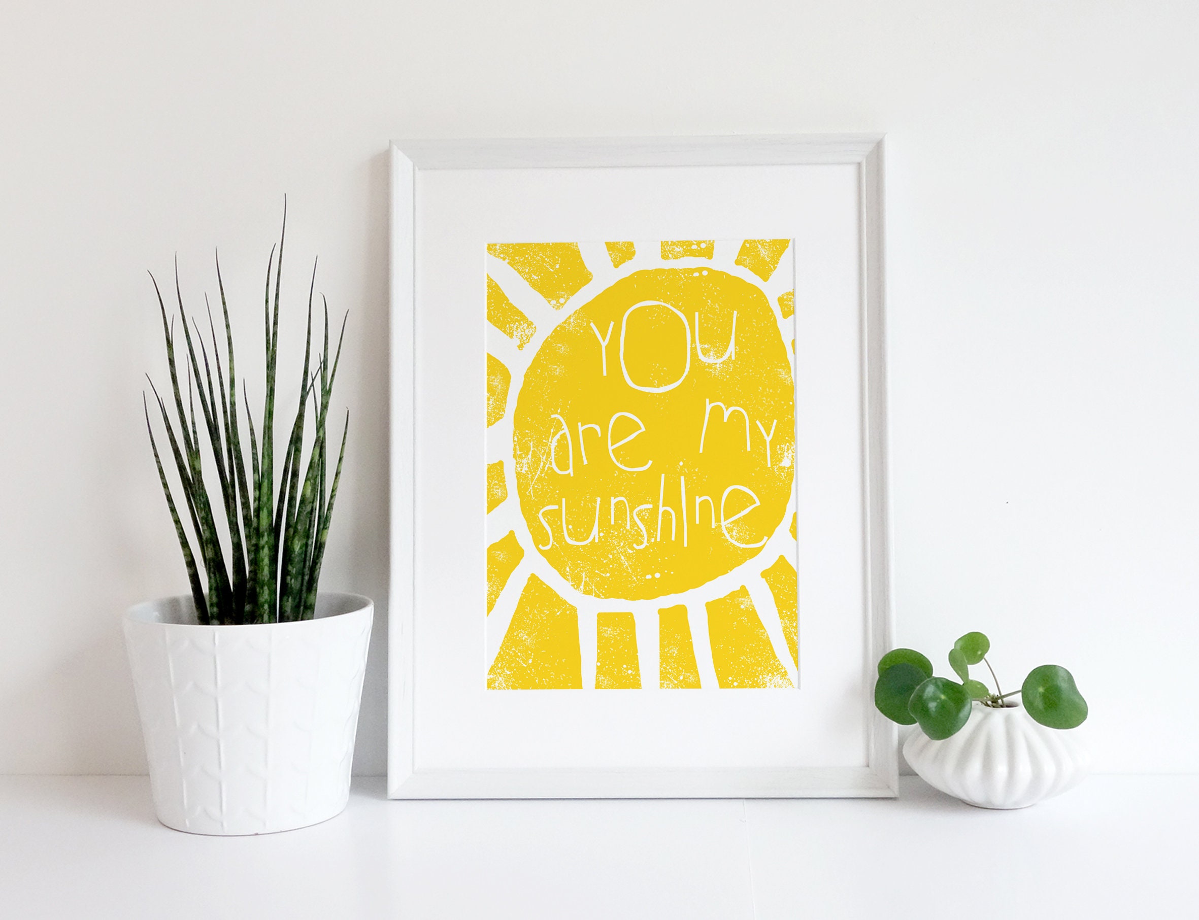 You Are My Sunshine Art Print Etsy