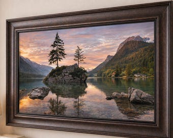 Custom Dark Brown Frame for Samsung Frame TV | Vintage Gold Art Frame | Wooden Bezel | Fits Samsung, LG & Tcl TVs | Easy Install