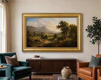Custom TV Frame Gold for Samsung Frame TV | Vintage Gold Art Frame | Wooden Bezel | Fits Samsung, LG & Tcl TVs | Easy Install