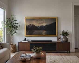 Custom Gold Frame for Samsung Frame TV | Vintage Gold Art Frame | Wooden Bezel | Fits Samsung, LG & Tcl TVs | Easy Install