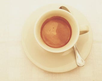 coffee photography, capuccino photograph, coffee photograph, florence art print, square print, italy, florence, morning, europe, italy