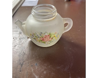 Teiera vintage Avon Teatime MOONWIND, bustina di polvere, barattolo di vetro, bottiglia senza coperchio