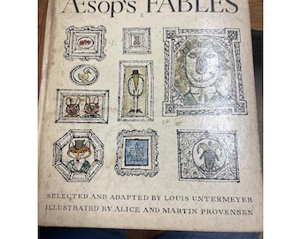 Favole di Esopo di Louis Untermeyer, edizione rilegata illustrata, 1965, terza edizione.