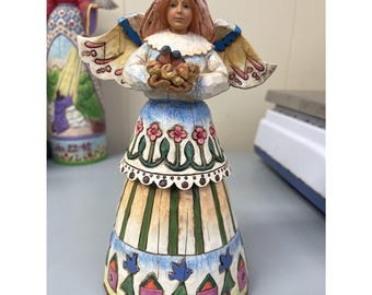 Statuetta "Angelo dell'Amore" di Jim Shore, edizione limitata Heartwood Creek, 2003, da collezione, alta 23 cm.