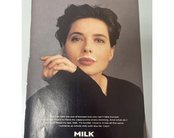 1995 Milk - Che sorpresa - Isabella Rossellini - Prima di Got Milk - Foto pubblicitaria