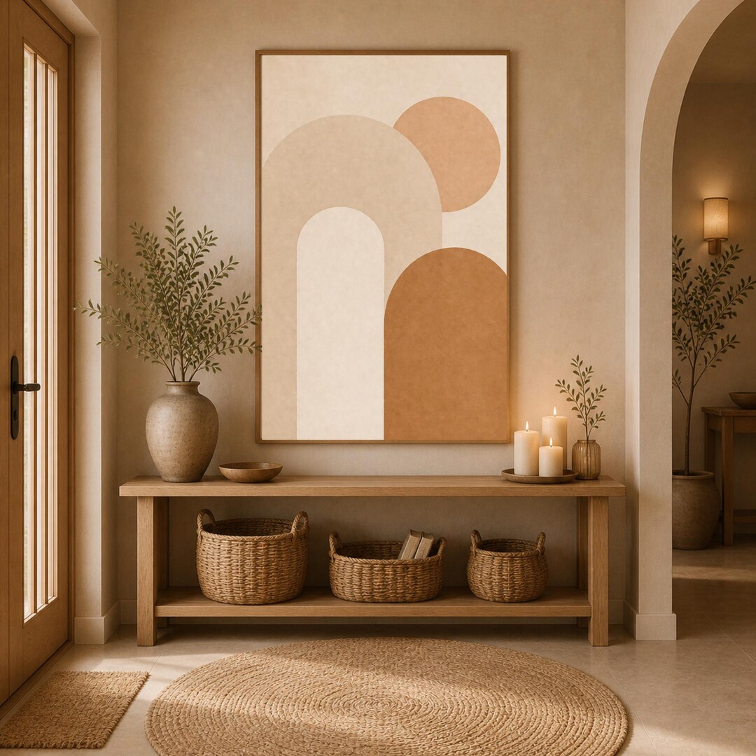 Neutral Wall Art Print, Abstract Beige Poster, Japandi, Minimalist Wall ...