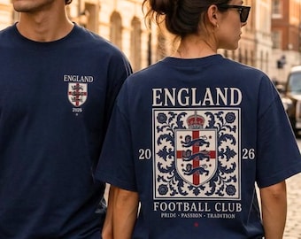 England World Cup 2026 | England Football Fan Tee | Soccer Gift for Him | England Supporter Apparel | Unisex Tee