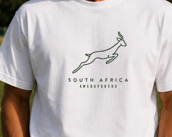 South Africa Shirt, Springbok Shirt, Amabokoboko Shirt, Minimalist Rugby Tee, South African Pride Shirt, Springbok Gift for Rugby Fans