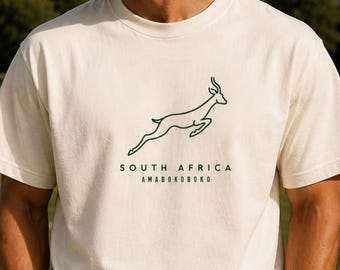 South Africa Shirt, Springbok Shirt, Amabokoboko Shirt, Minimalist Rugby Tee, South African Pride Shirt, Springbok Gift for Rugby Fans
