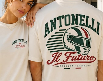 Italy Racing Shirt, Antonelli F1 Tee, Vintage Motorsport T-Shirt, Retro Helmet Graphic, Bologna Italia, Comfort Colors Unisex Tee