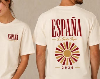 España Shirt World Cup 2026 | La Furia Roja Tee | Spain Soccer Shirt | Vintage Football Shirt | Spain Fan Gift | Comfort Fit Graphic