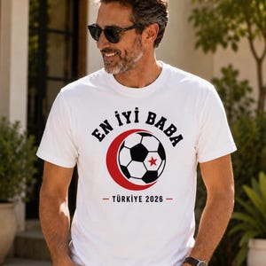 yi Baba Shirt, Turkish Soccer Dad Tee, Türkiye Football Father's Day Gift, Turkey Fan Shirt, Soccer Dad Gift from Kids