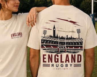 Twickenham Stadium Shirt, England Rugby Shirt, London Skyline Tee,  Vintage Rugby Shirt, Comfort Colors Tee, Rugby Gift for Him
