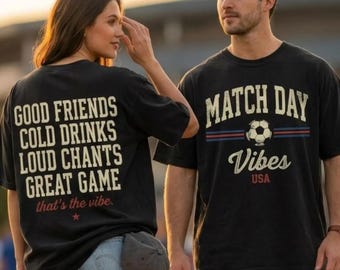 USA World Cup 2026 Shirt, Match Day Vibes Tee, Soccer Game Day Shirt, Comfort Colors USA Soccer Shirt, World Cup Fan Gift