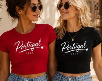 Portugal World Cup 2026 Tshirt, Portugal Soccer Shirt, Women's Baby Tee, Micro Rib Soccer Fan Gift