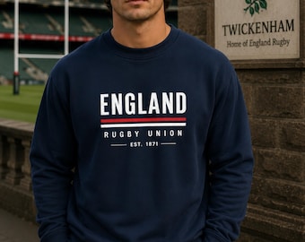 Retro Rugby Shirt, England Rugby Sweatshirt, Vintage Rugby Crewneck,  Rugby Union Gift, Comfort Colors Crewneck