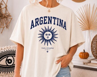 Argentina Shirt | Sol de Mayo Tee | Argentina Para Siempre | Womens Argentina Soccer Shirt | Argentina Fan Gift | Vintage Soccer Tee