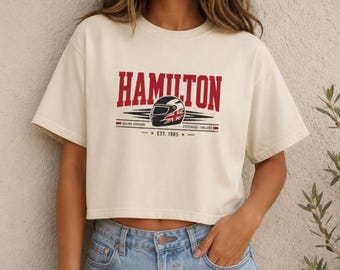 Hamilton Racing Shirt, 7x Champion F1 Streetwear Tee, Oversized Boxy Fit Comfort Colors Shirt, British Racing Fan Gift