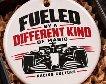 F1 Ornament | Racing Christmas Ornament | Formula Racing Gift | Ceramic Holiday Decor for Race Fans