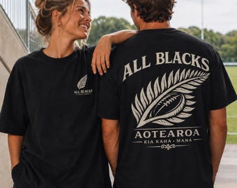 New Zealand Rugby Shirt, Aotearoa Silver Fern Tee, Kiwi Graphic T-Shirt, Vintage Fan Ball Tee