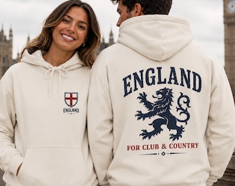 England Hoodie | England World Cup Sweatshirt | England Soccer Fan Hoodie | England Football Gift | Vintage England Shirt | England Fan Gift