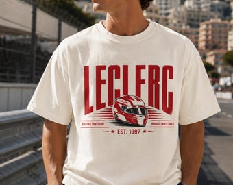 F1 Racing Shirt, Monaco Grand Prix Fan Tee, Leclerc Inspired Streetwear T-Shirt, Oversized Boxy Fit Comfort Colors Shirt, Racing Gift