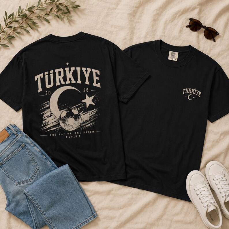Turkiye World Cup 2026 Shirt | Turkey Soccer Fan Tee | Vintage Distressed Football Gift | Comfort Colors Crescent Star Graphic image 5