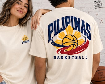 Pilipinas Basketball Shirt | Philippines Flag Graphic Tee | Filipino Pride T-Shirt | Unisex Comfort Colors Tee