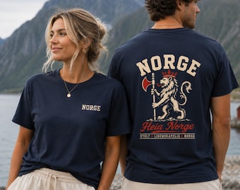 Norway Soccer Shirt, Norway Football Gift, Norge Tee, Heia Norge Shirt, Haaland Fan Shirt, Norwegian World Cup T-Shirt, Løvene Crest Tee