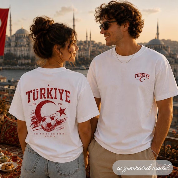 Turkiye World Cup 2026 Shirt | Turkey Soccer Fan Tee | Vintage Distressed Football Gift | Comfort Colors Crescent Star Graphic