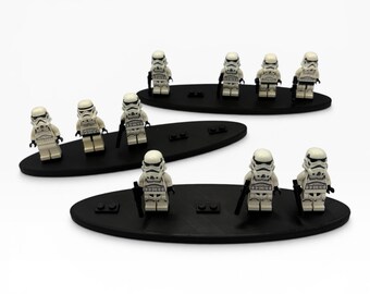 Custom Oval Minifigure Display Stand (3 Pack)