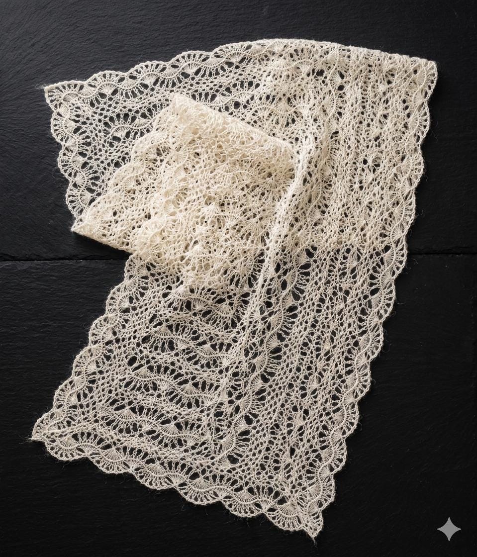 Lace Stole, Shawl, and Poncho Pattern