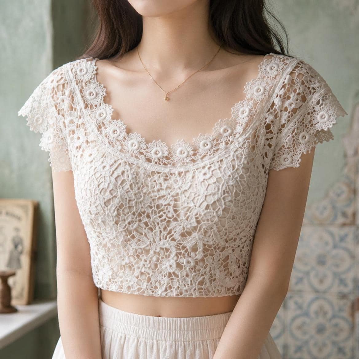 40 Crochet Blouse Patterns with Lace, Wraps, and Granny Squares 2 Crochet Lace Top