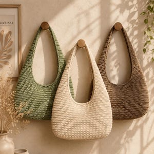 Modèle de sac fourre-tout au crochet d'été facile avec tutoriel vidéo, modèle de sac fourre-tout au crochet simple, modèle de sac au crochet image 3