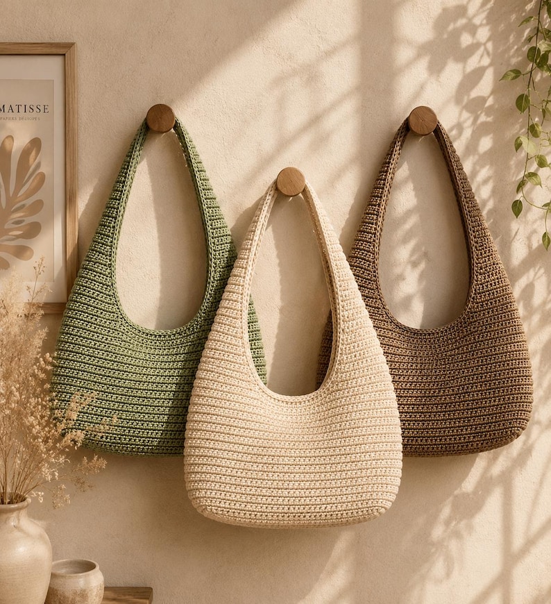Modèle de sac fourre-tout au crochet d'été facile avec tutoriel vidéo, modèle de sac fourre-tout au crochet simple, modèle de sac au crochet image 3
