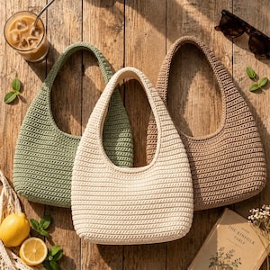 Patrón fácil de bolso de ganchillo para verano con videotutorial, patrón de bolso hecho a mano, patrón sencillo de bolso de ganchillo