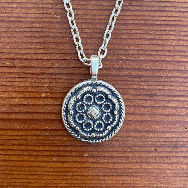 Sølje Pewter Button Necklace from Norway